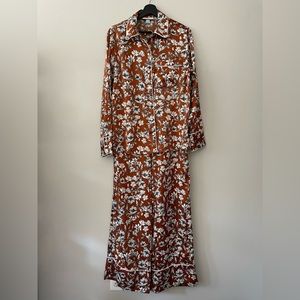 La Ligne Brown Floral Pajama Set